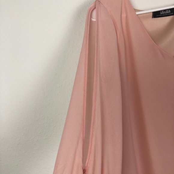 LuLu's Blush Pink Flowy Dress Size S - Picture 5 of 8